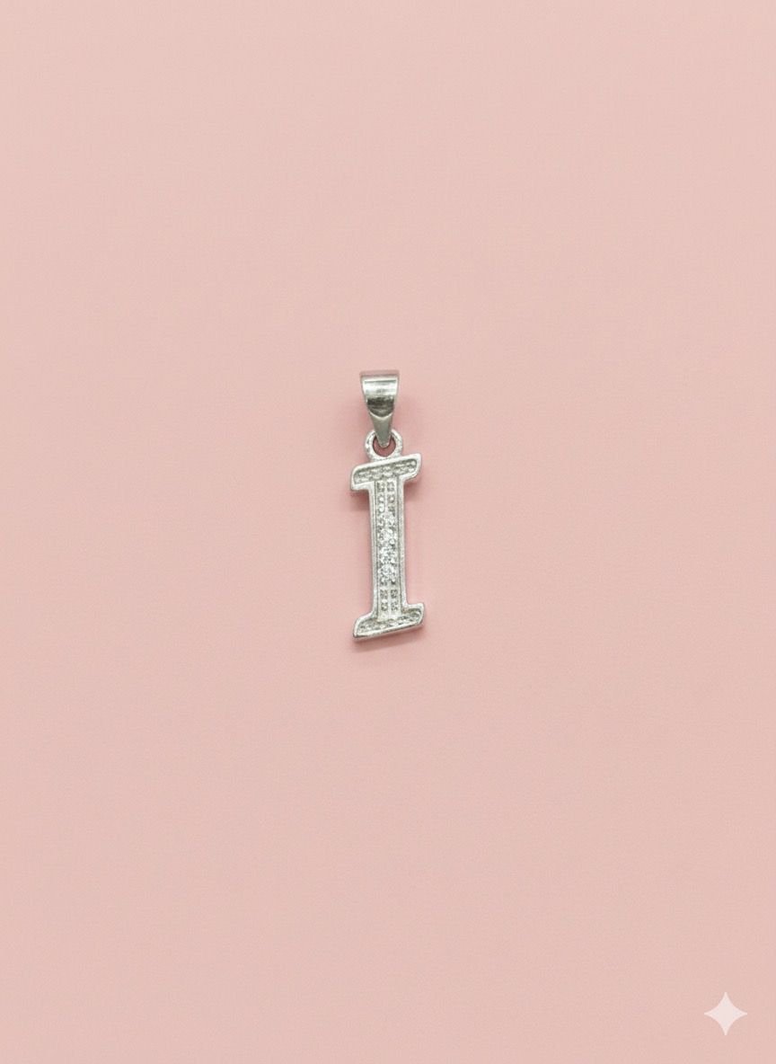 92.5 Elegant Silver Alphabet “I” Pendant